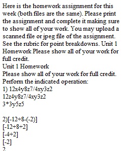 Week 1 Assignment